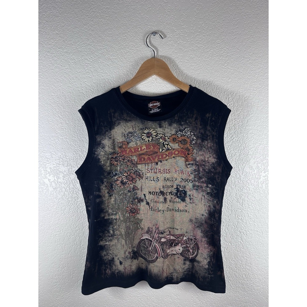 Harley-Davidson Sturgis Black Hills Rally 2005 Sleeveless Graphic Shirt XL